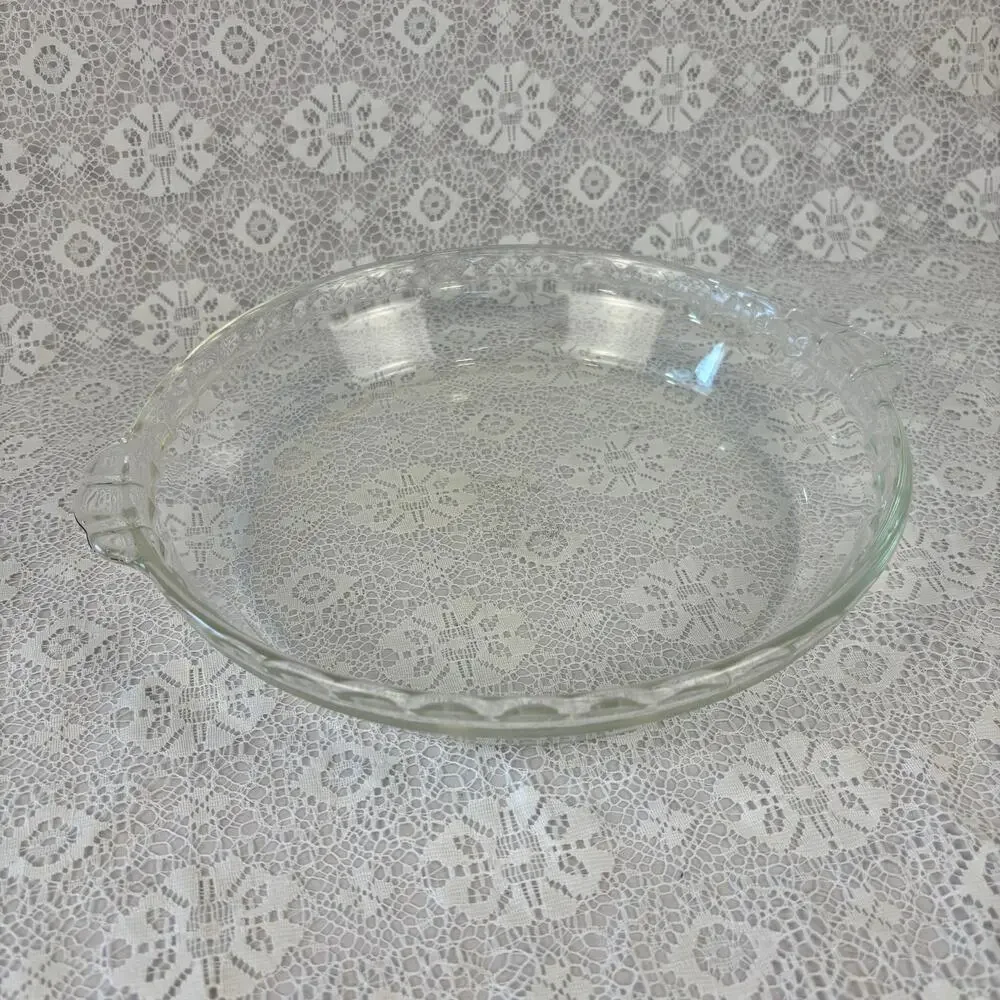 Vintage PYREX 229 Clear Glass Pie Plate Baking Dish USA